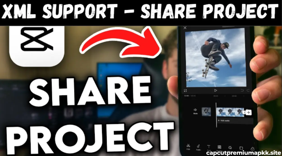 The XML video editing allows to export and import projects on all platforms.